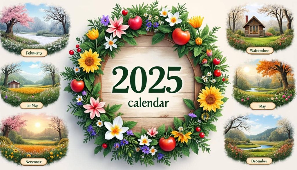 découvrez le calendrier du jardin 2025 mois par mois : conseils, semis, plantations et travaux pour réussir votre jardin toute l'année.