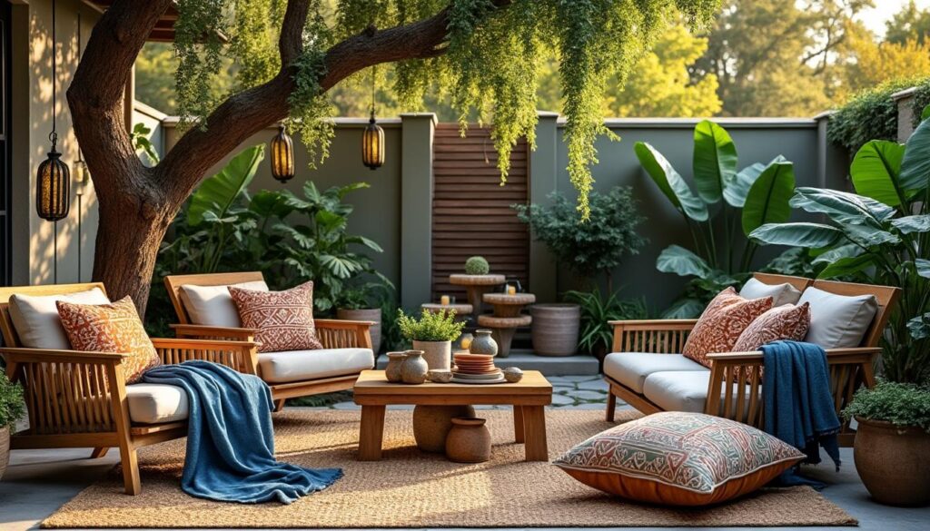 découvrez comment la décoration extérieure bohème allie style et praticité grâce à des textiles résistants aux intempéries, pour un espace chic et durable en toutes saisons.
