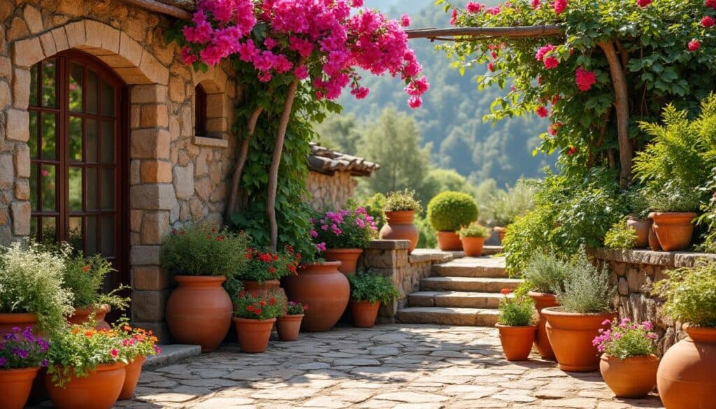 découvrez comment la décoration extérieure méditerranéenne sublime les espaces avec des pots en terre cuite, apportant chaleur et authenticité à votre jardin.