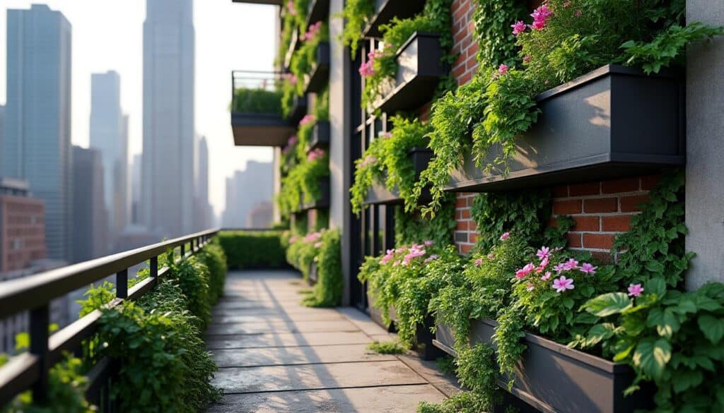 découvrez comment le jardin vertical transforme les murs des balcons urbains en véritables espaces verts décoratifs, apportant nature et fraîcheur en ville.