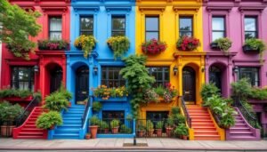 découvrez comment une décoration extérieure colorée peut transformer et dynamiser les façades des maisons de ville, apportant charme et vitalité à votre habitat urbain.