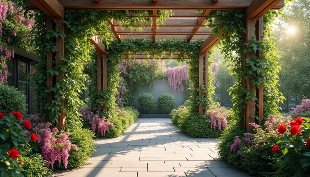 découvrez comment la décoration extérieure verticale utilise les treillis et les pergolas pour sublimer vos espaces extérieurs avec style et élégance.
