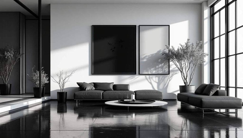 découvrez comment la décoration graphique sublime les espaces en jouant avec les contrastes saisissants du noir et blanc pour un effet élégant et moderne.