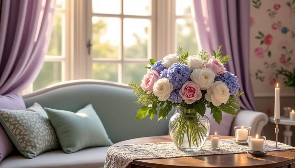 découvrez comment la décoration romantique intègre des teintes pastel délicates et des fleurs pour créer une ambiance douce et élégante.