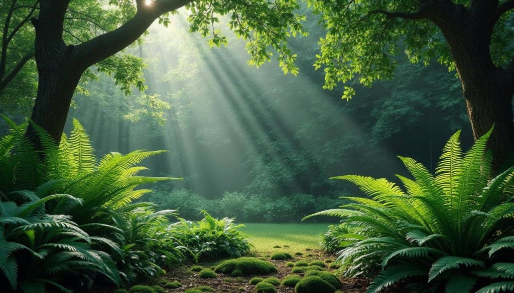 découvrez le jardin d'ombre, un lieu accueillant une diversité de fougères sauvages dans un environnement paisible et naturel.