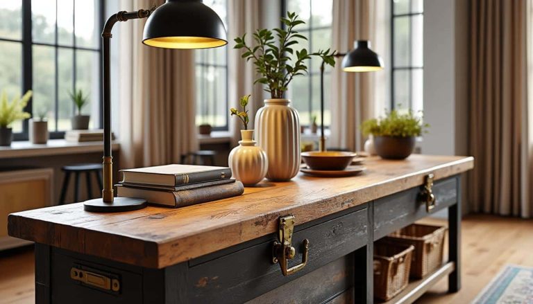 découvrez comment les meubles de métier transforment les anciens établis en buffets uniques, alliant charme industriel et fonctionnalité pour une décoration authentique.