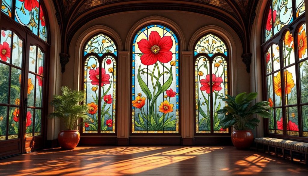 découvrez la décoration art nouveau, caractérisée par ses vitraux colorés et motifs floraux élégants qui apportent charme et originalité à vos intérieurs.