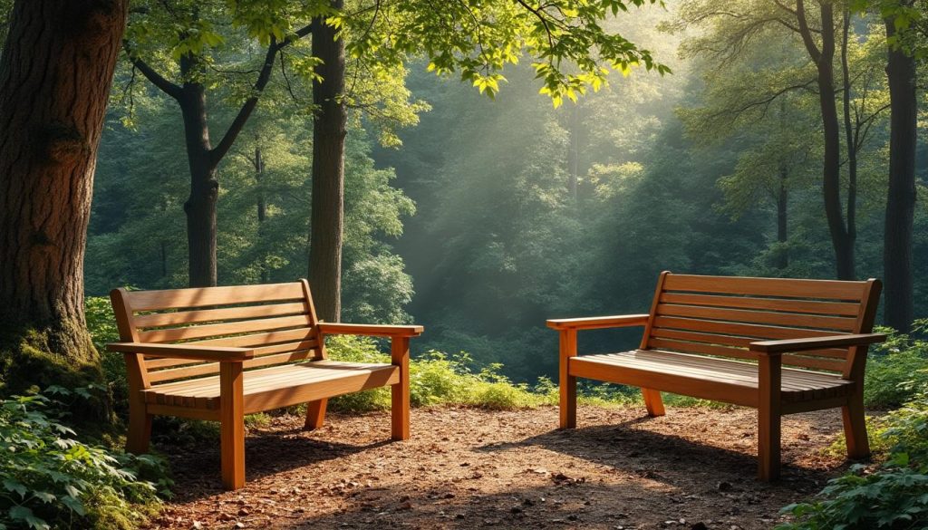 découvrez comment la décoration extérieure boisée s'embellit grâce aux bancs de jardin en teck, alliant élégance naturelle et durabilité pour un espace extérieur accueillant.
