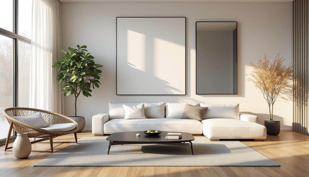 découvrez comment la décoration intérieure lumineuse utilise des miroirs pour maximiser la lumière naturelle et créer un espace épuré et accueillant.
