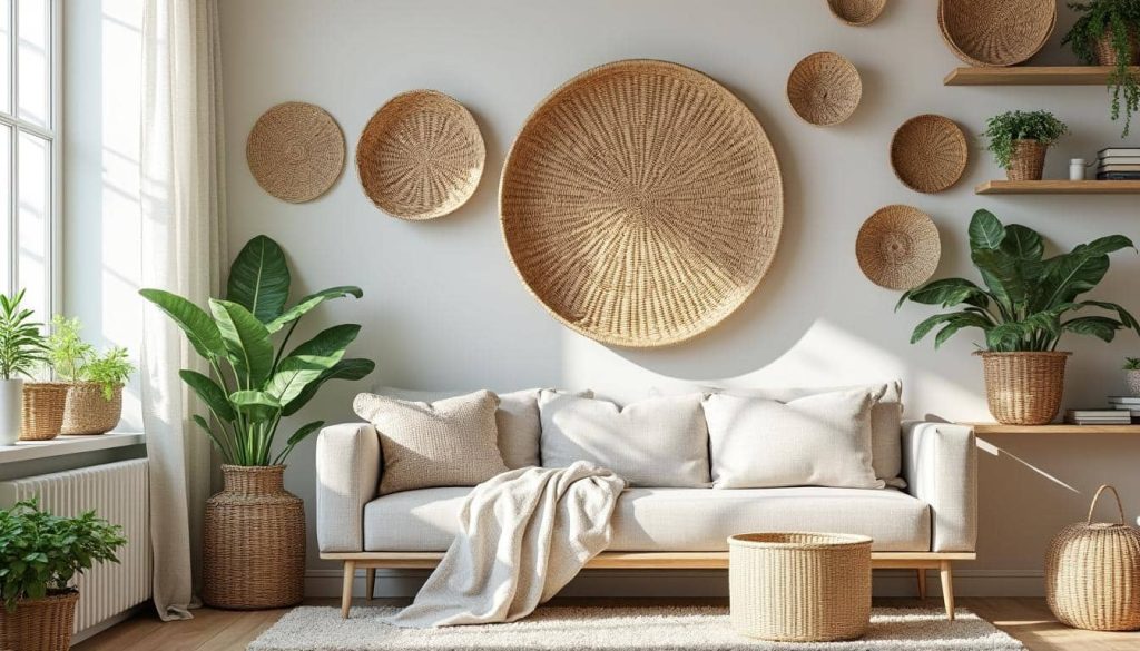 découvrez comment la décoration intérieure naturelle met en valeur les paniers en osier tressé pour apporter chaleur et authenticité à votre espace.
