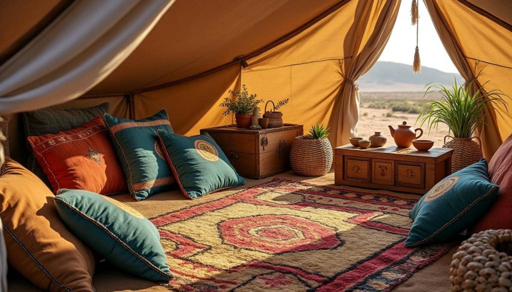 découvrez la décoration nomade qui mise sur l'utilisation de tapis et coussins au sol pour créer un espace chaleureux, convivial et facile à aménager.