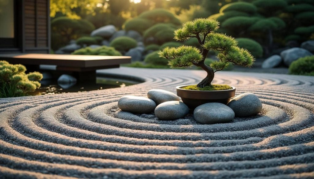 découvrez comment le jardin japonais incarne les principes du zen et du vide pour créer un espace de paix et d'harmonie.