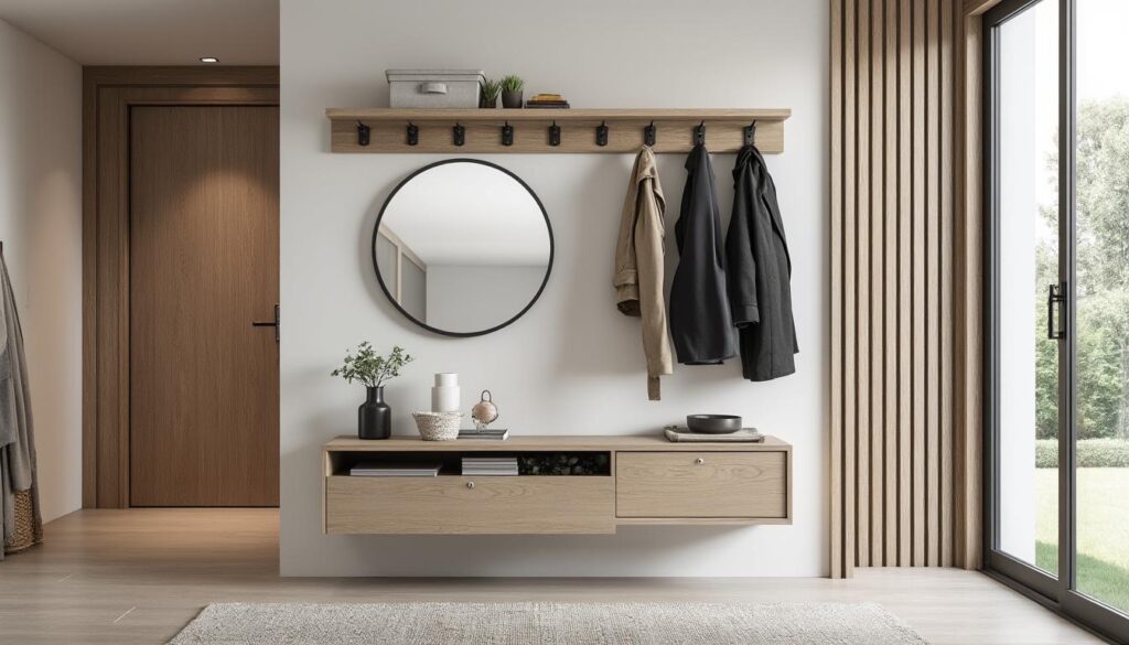 découvrez comment un meuble compact peut optimiser l'aménagement d'une entrée étroite en alliant praticité et design pour un espace fonctionnel et esthétique.