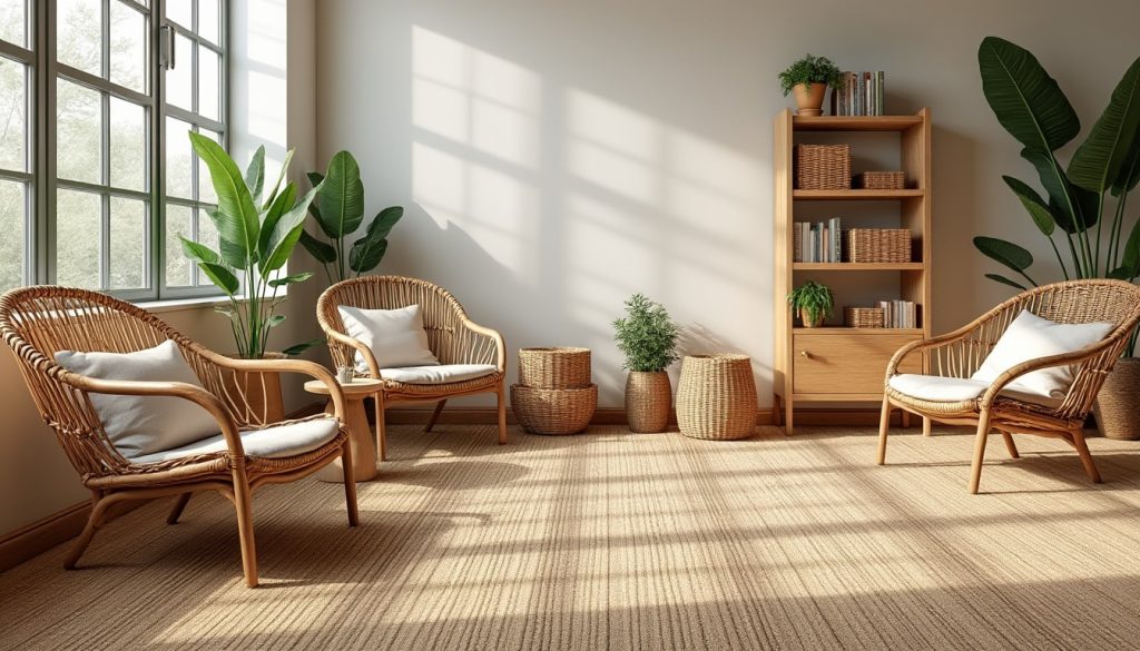 découvrez comment la décoration intérieure naturelle intègre l'osier et le jute pour un sol chaleureux et écologique, alliant esthétisme et durabilité.