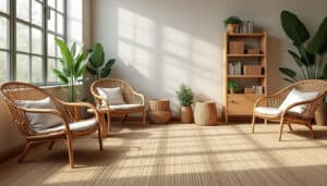 découvrez comment la décoration intérieure naturelle intègre l'osier et le jute pour un sol chaleureux et écologique, alliant esthétisme et durabilité.