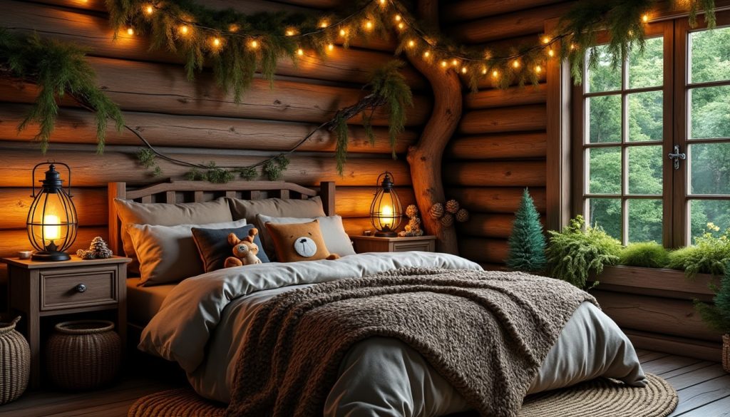 découvrez comment la décoration thématique peut transformer une chambre ordinaire en une cabane de forêt chaleureuse et immersive, idéale pour les amateurs de nature et d'aventure.