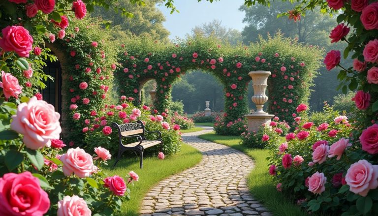 découvrez un jardin à thème dédié exclusivement aux roses anciennes, où tradition et beauté s'entremêlent pour une expérience florale unique.