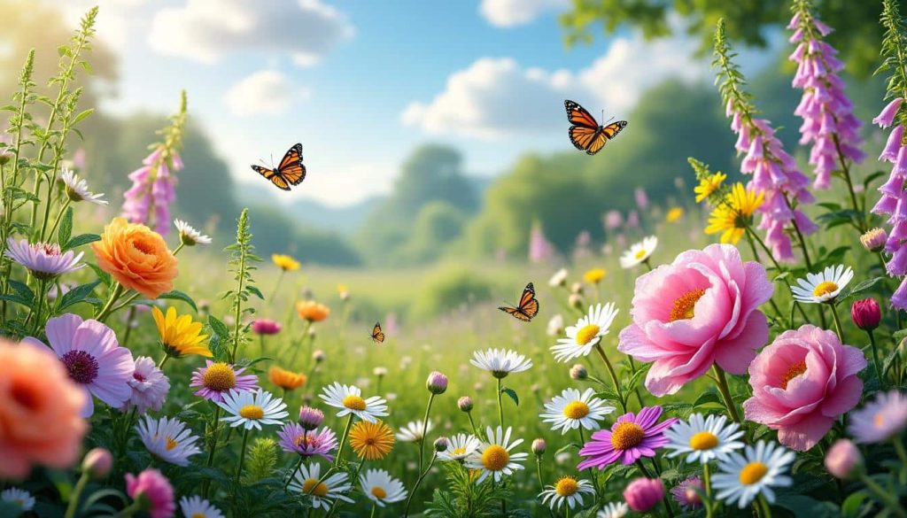 découvrez le charme naturel du jardin anglais, où les fleurs s'épanouissent librement pour créer un paysage harmonieux et sauvage.
