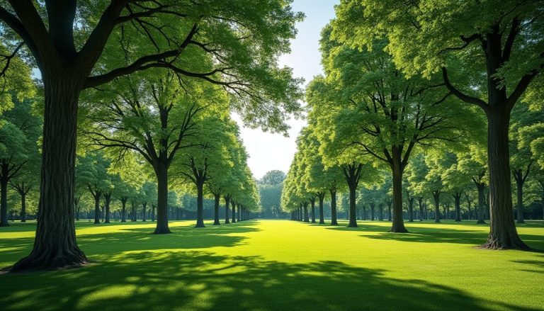 découvrez comment le jardin de plaine utilise des arbres à haute tige pour offrir de l'ombre naturelle et créer un espace ombragé agréable.