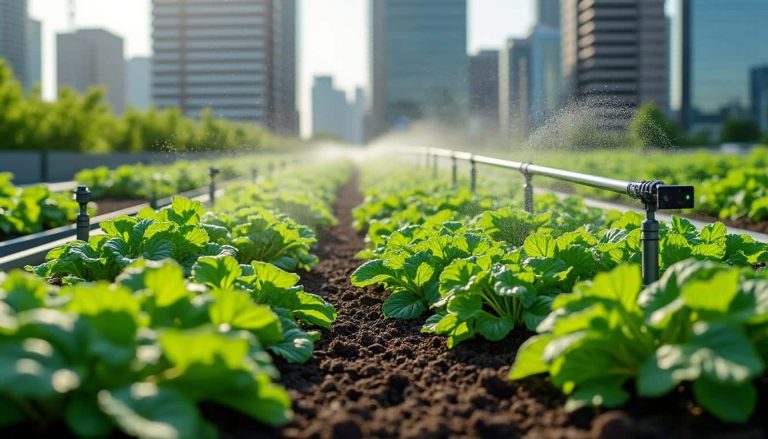 découvrez comment un jardin potager urbain utilise des systèmes d'arrosage connectés pour optimiser l'eau et faciliter l'entretien de vos plantes en milieu citadin.