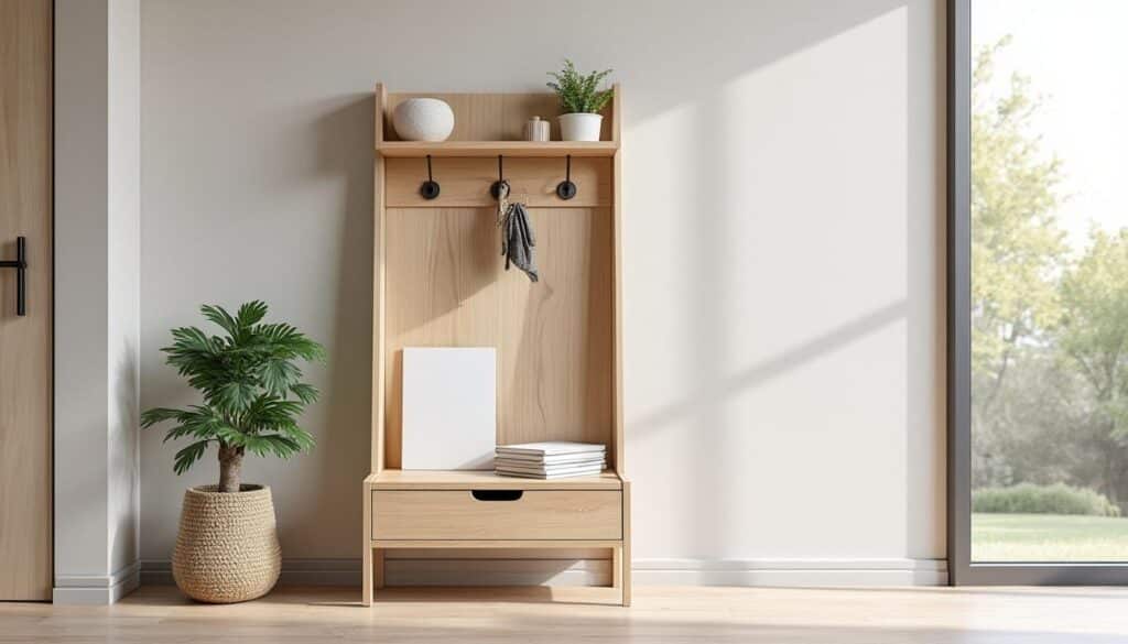 découvrez le meuble d'entrée scandinave parfait pour organiser vos clés et courriers avec style et fonctionnalité. optimisez votre espace d'accueil dès maintenant !