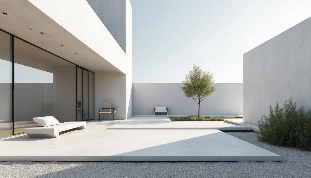 découvrez comment la décoration extérieure épurée met en valeur votre espace avec des lignes de fuite droites pour un style moderne et harmonieux.