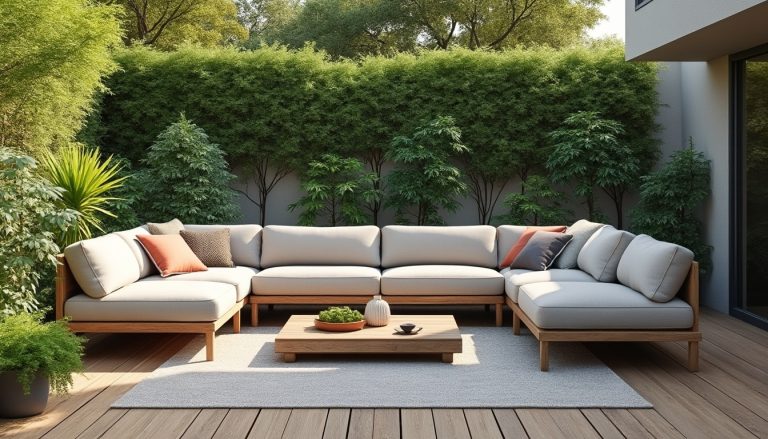 découvrez la décoration extérieure modulable avec des canapés de jardin par sections, alliant confort et design pour un espace extérieur personnalisé et convivial.