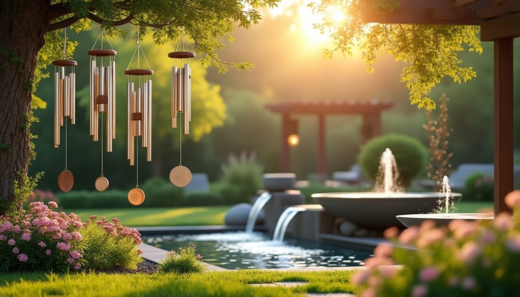découvrez comment la décoration extérieure sonore, avec des carillons et des fontaines, transforme vos espaces extérieurs en havres de paix et de sérénité grâce aux doux sons apaisants.