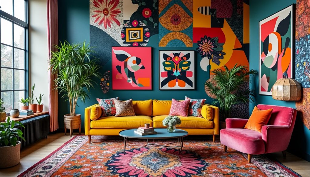 découvrez comment la décoration intérieure audacieuse ose les mélanges de motifs improbables pour créer des espaces uniques et pleins de caractère.