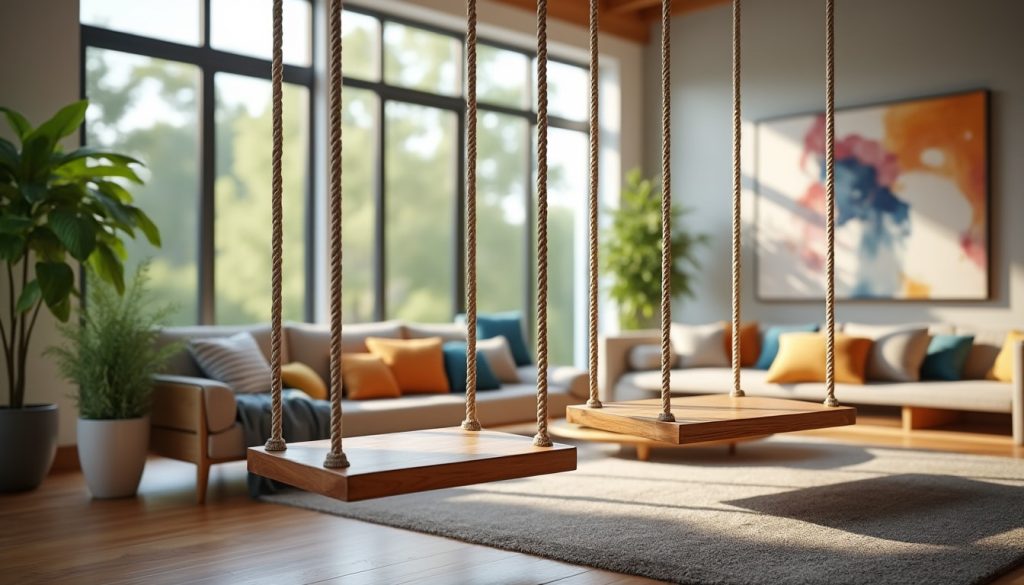 découvrez comment la décoration ludique transforme votre salon en installant des balançoires, alliant amusement et style pour un intérieur unique et convivial.