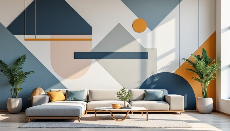 découvrez comment la décoration murale géométrique utilise la peinture pour structurer et dynamiser vos espaces avec style et modernité.