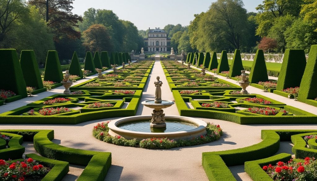 découvrez l'élégance du jardin à la française, où symétrie et rigueur s'harmonisent pour créer des espaces extérieurs majestueux et parfaitement ordonnés.
