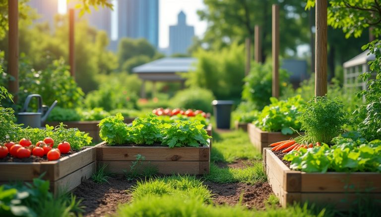 découvrez comment le jardin de ville optimise l'espace avec des bacs surélevés pour un potager pratique et productif en milieu urbain.