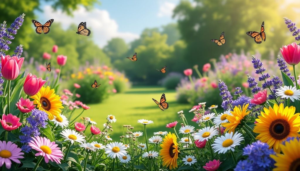 découvrez comment un jardin fleuri peut attirer de magnifiques papillons tout au long de l'été, apportant couleur et vie à votre espace extérieur.