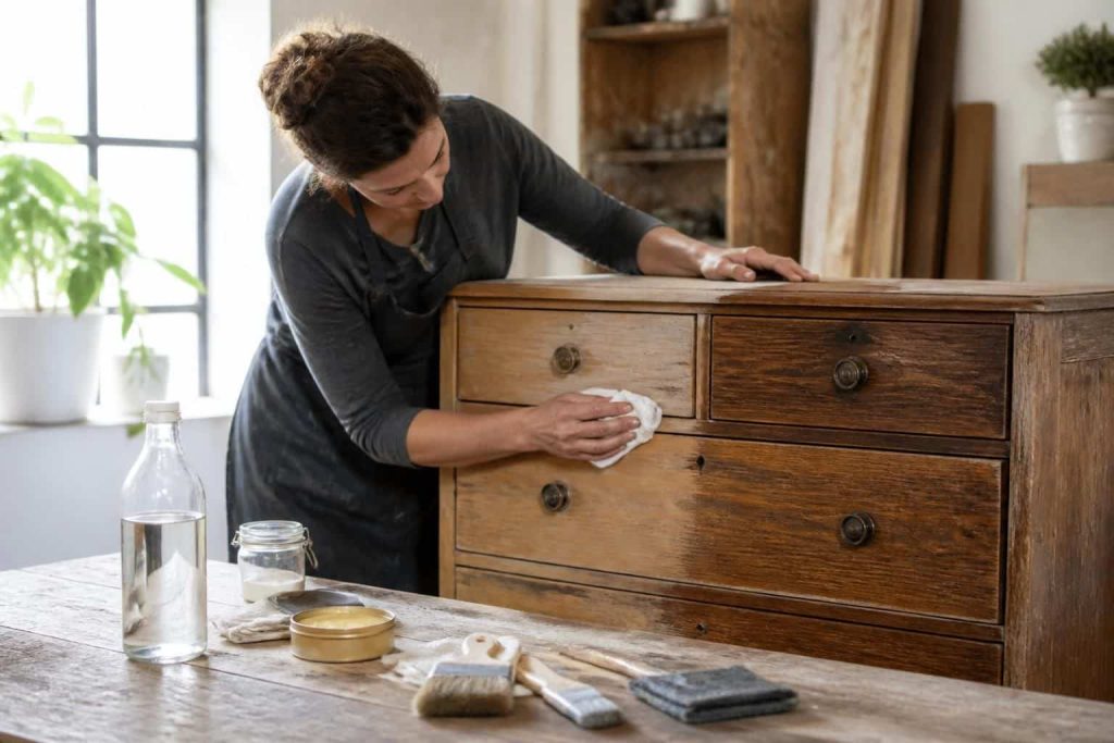 découvrez les conseils des experts du bricolage pour décirer efficacement un meuble en utilisant du vinaigre, une solution naturelle et économique pour un nettoyage en profondeur.