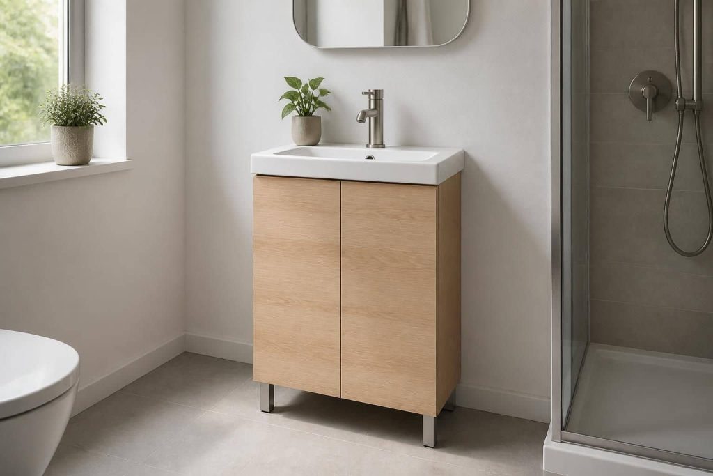 découvrez la configuration classique idéale avec un meuble de salle de bain de 60 cm de large, alliant fonctionnalité et design pour optimiser votre espace.