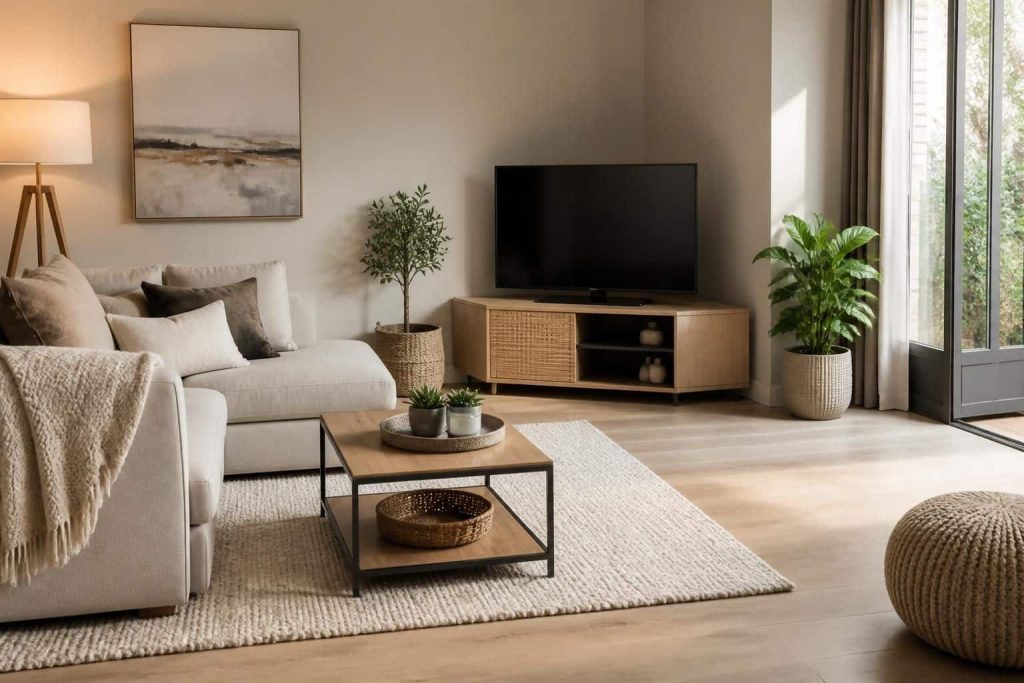 découvrez comment aménager votre salon avec le meuble tv d'angle maison du monde pour allier design et fonctionnalité.