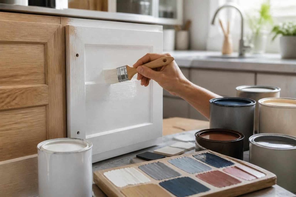 découvrez comment choisir la bonne peinture pour repeindre efficacement vos meubles de cuisine et leur donner un nouveau souffle.