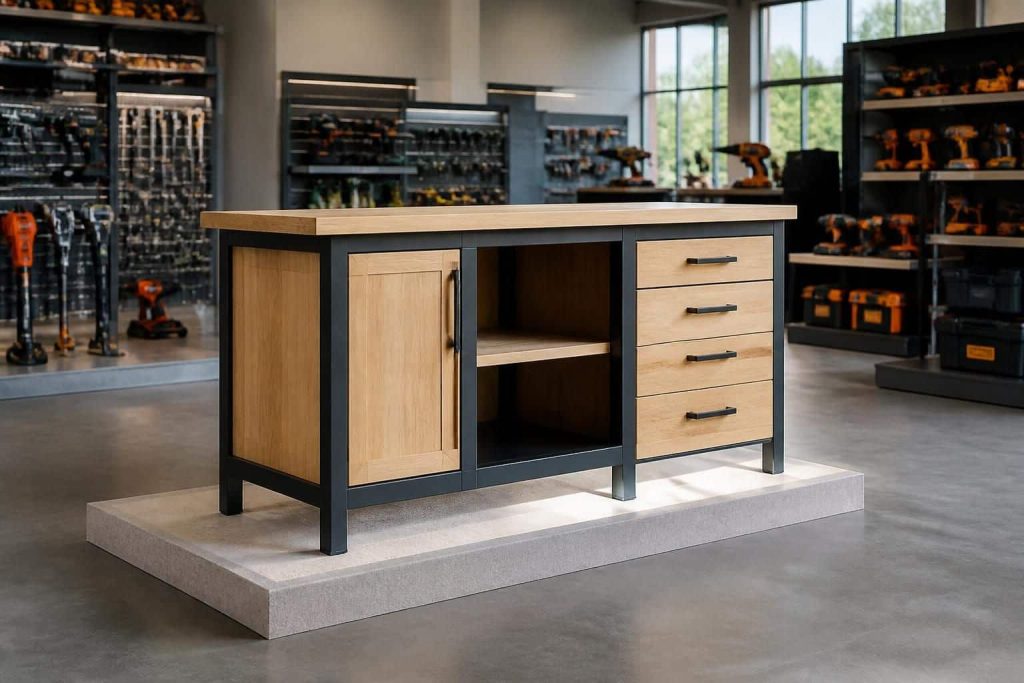 découvrez le meuble de cuisine bricoman en vente dans notre magasin d'outillage, alliant qualité et praticité pour votre aménagement intérieur.