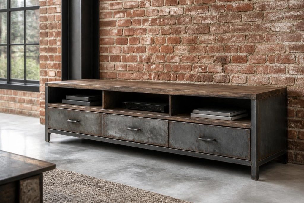 découvrez le style factory avec le meuble tv industriel maison du monde, alliant design brut et fonctionnalité pour un intérieur authentique et moderne.