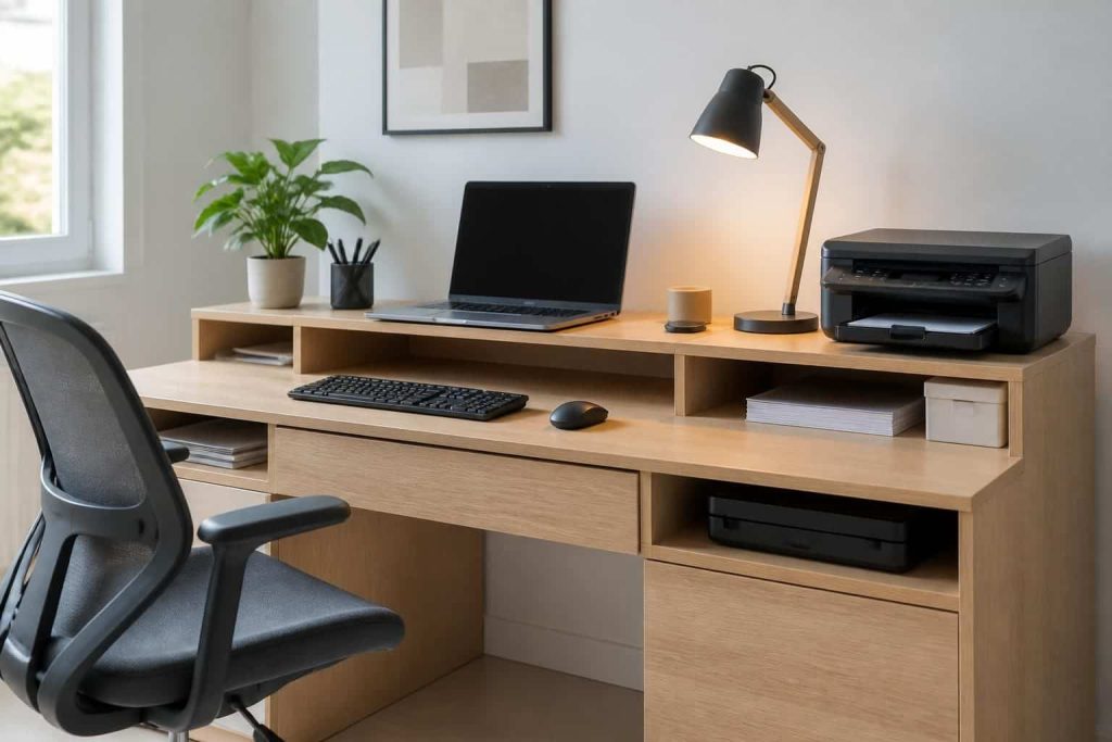 découvrez nos meubles fonctionnels pour ordinateur et imprimante, conçus pour optimiser votre espace de travail et améliorer votre productivité.
