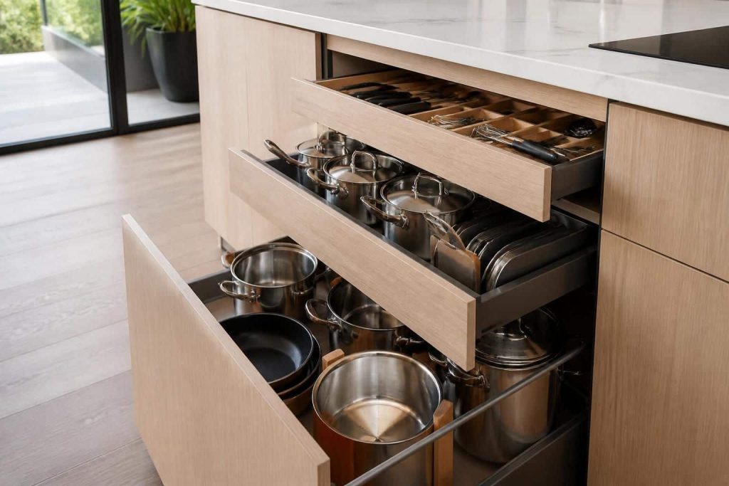 optimisez l'organisation de vos ustensiles avec un meuble casserolier de 80 cm, idéal pour un rangement pratique et élégant dans votre cuisine.
