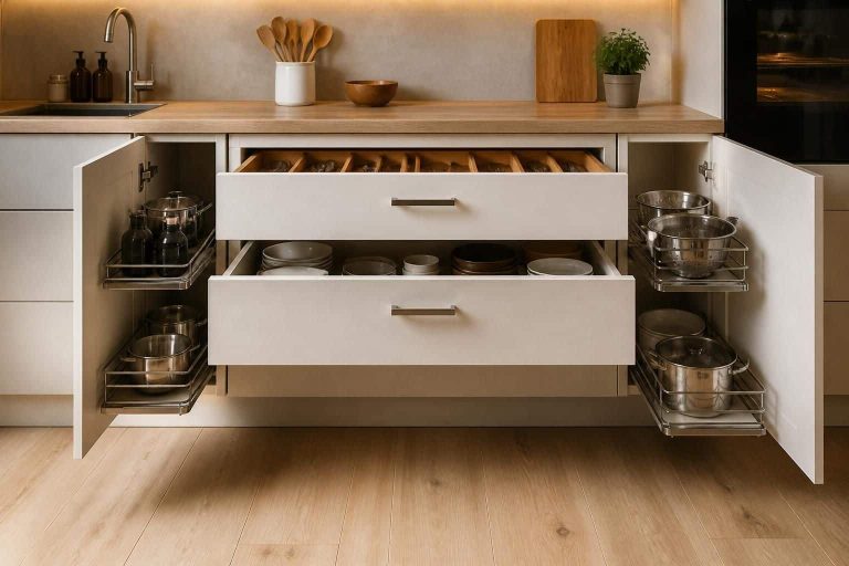découvrez l'organisation optimale du bas d'une cuisine avec des meubles bas de 120 cm, alliant praticité et style pour un espace fonctionnel et harmonieux.