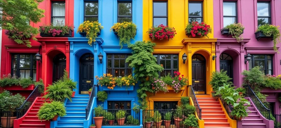 découvrez comment une décoration extérieure colorée peut transformer et dynamiser les façades des maisons de ville, apportant charme et vitalité à votre habitat urbain.