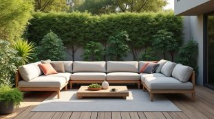 découvrez la décoration extérieure modulable avec des canapés de jardin par sections, alliant confort et design pour un espace extérieur personnalisé et convivial.