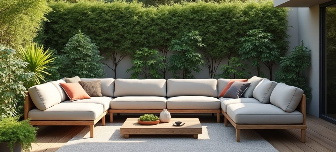 découvrez la décoration extérieure modulable avec des canapés de jardin par sections, alliant confort et design pour un espace extérieur personnalisé et convivial.