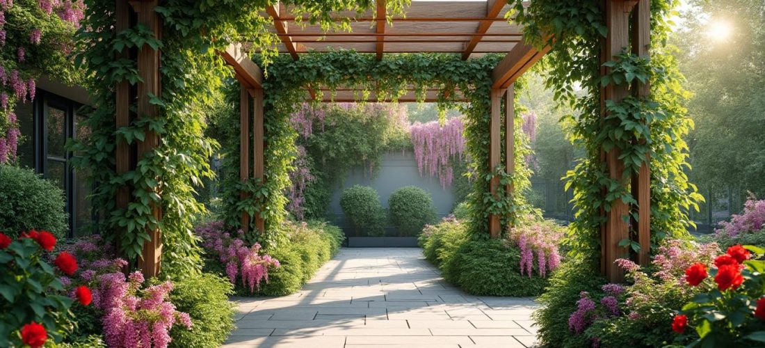 découvrez comment la décoration extérieure verticale utilise les treillis et les pergolas pour sublimer vos espaces extérieurs avec style et élégance.