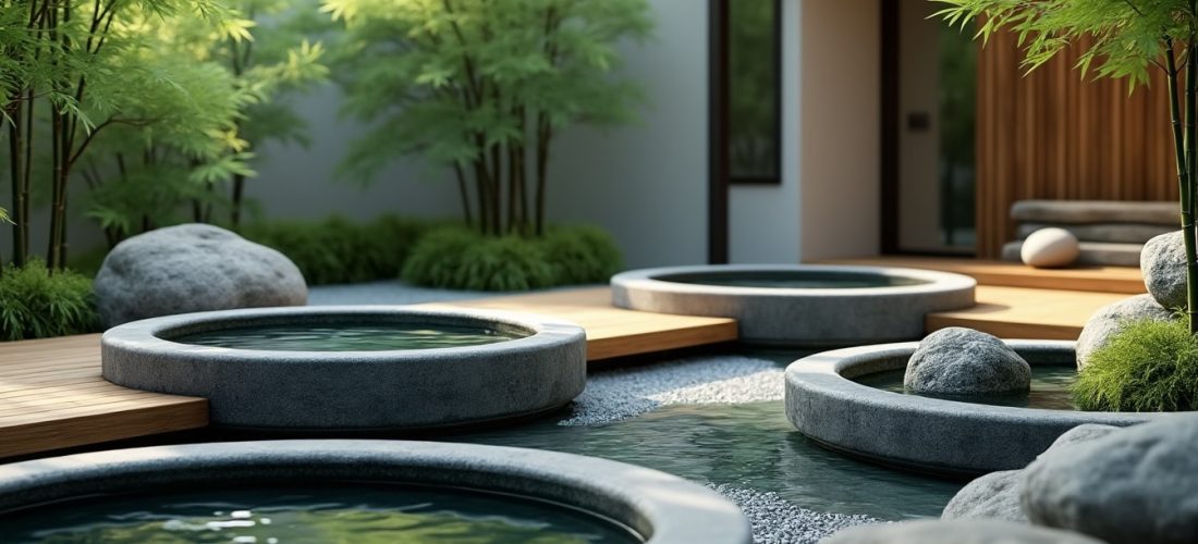 découvrez comment la décoration extérieure zen intègre des bassins d'eau calme pour créer un espace apaisant et harmonieux, idéal pour la relaxation et la méditation.