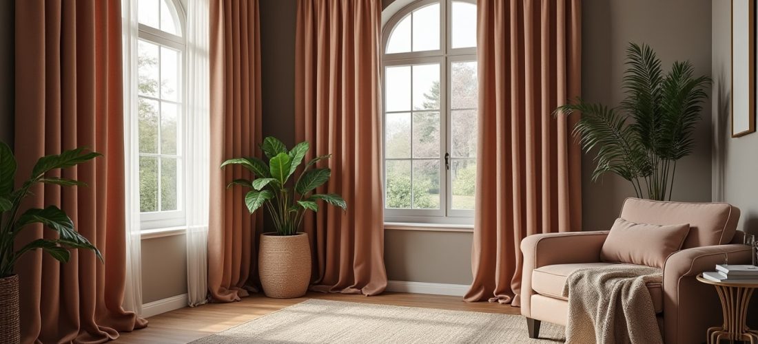 découvrez comment la décoration feutrée avec des rideaux de velours isolants allie élégance et confort pour une ambiance chaleureuse et insonorisée.