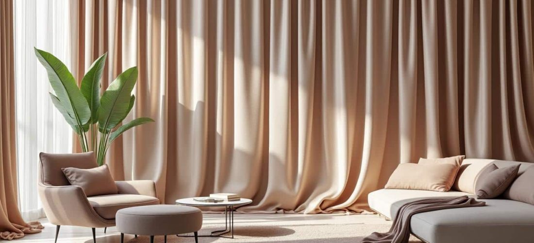 découvrez comment la décoration intérieure soyeuse met en valeur votre espace avec des rideaux en satin brillant, apportant élégance et raffinement à votre intérieur.